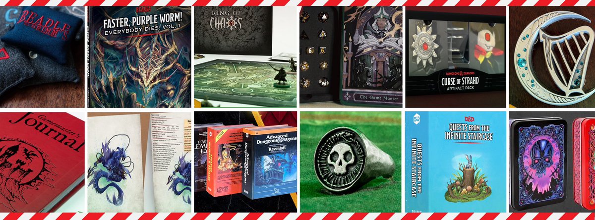 BeadleAndGrimms's tweet photo. It’s #CyberMonday and this is your last chance to get Advantage on this critical hit of a sale! Up to 10, 30, or even 50% off adventure boxes, Ring of Chaos, artifacts, jewelry, dice sets, mana tokens, and so much more!! Check out https://t.co/ecvuFuCKtZ #DnD #dicesets https://t.co/jHCeSELJJI
