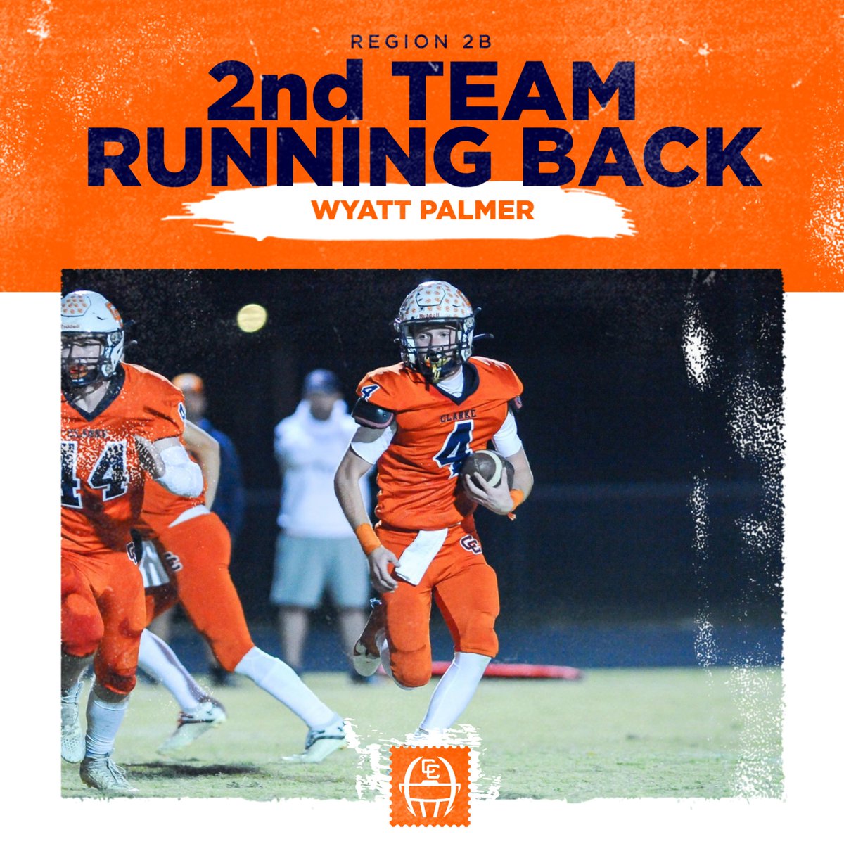 Congrats to Wyatt Palmer on being named 2nd Team All Region 2B Running Back