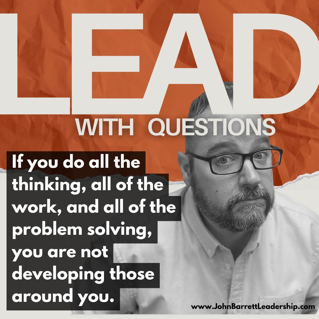 JohnBarrett80's tweet photo. Lead with questions...#LeadWithQuestions #CuriousLeadership #AskMoreQuestions #InquisitiveLeadership #EmpowerThroughQuestions #QuestionBasedLeadership #LeadershipWisdom #GrowthThroughInquiry #LeadershipMindset #SeekToUnderstand https://t.co/3pl6nlwe9y