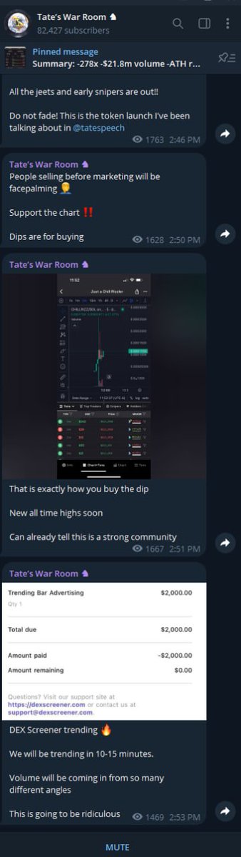 TheBullTG's tweet photo. @Cobratate And here are some photos that, if you look closely, you will see how they delete messages from the post. https://t.co/lB63j6T5ns