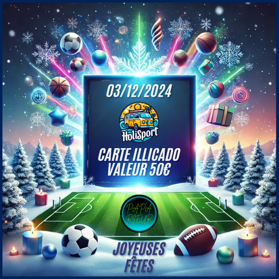 Papa_rieur's tweet photo. Calendrier jour 3, 
Une carte cadeau pour régaler votre famille pendant les fêtes c'est possible avec @HoliSport 
Pour participer RT, ❤️, n'oublie pas d'aller le FOLLOW et je vous donne son lien discord: 
https://t.co/zHm6s9Nd2u

Bonne chance à vous ! https://t.co/jAY88sUY3R
