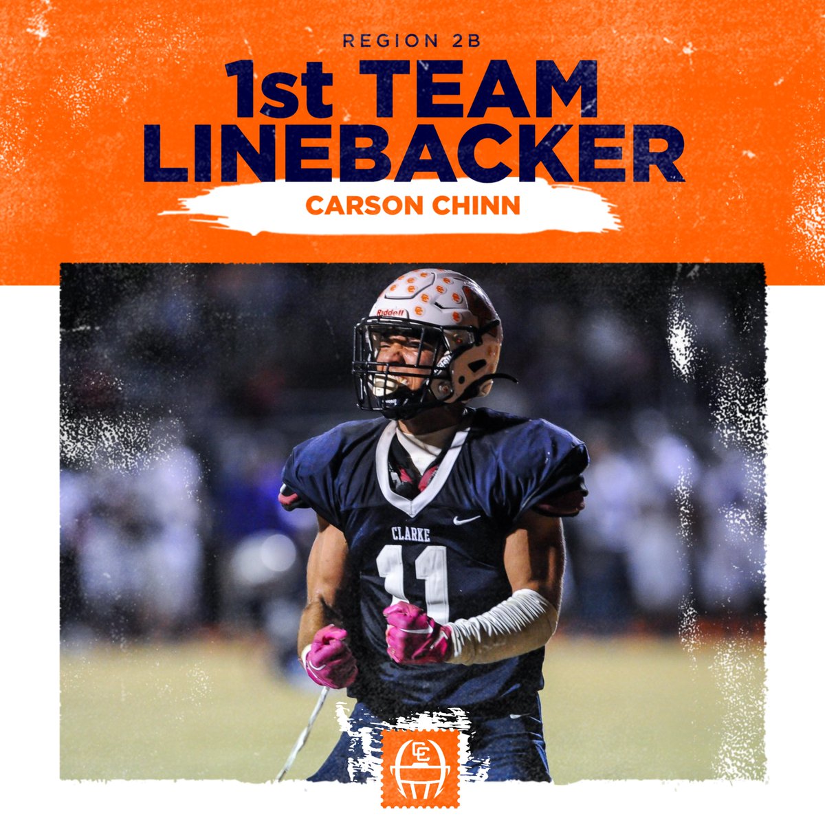 Congrats to Carson Chinn on being named 1st Team All Region 2B Linebacker