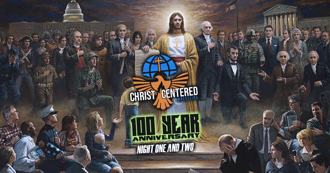 WrestleChrist's tweet photo. 𝟭𝟬𝟬 𝗬𝗲𝗮𝗿 𝗔𝗻𝗻𝗶𝘃𝗲𝗿𝘀𝗮𝗿𝘆 Nights One + Two are live at the following link on mega super tape delay.

https://t.co/3OK87qxhv5 https://t.co/GEGGDImbQl