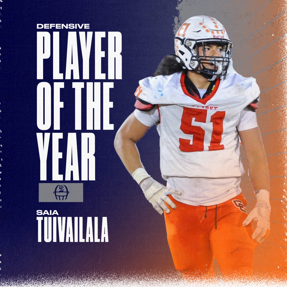 Congrats to Saia Tuivailala on being named All Region 2B Defensive Player of the Year