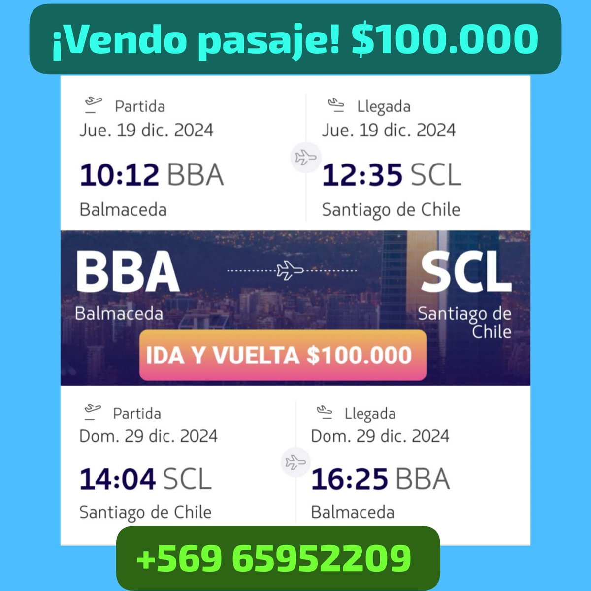NakariUs's tweet photo. Gente, vendo pasaje de Balmaceda A Stgo 19 dic - 29 dic $100.000 por favor ayúdenme a RT https://t.co/Ee9Bt4ZohU