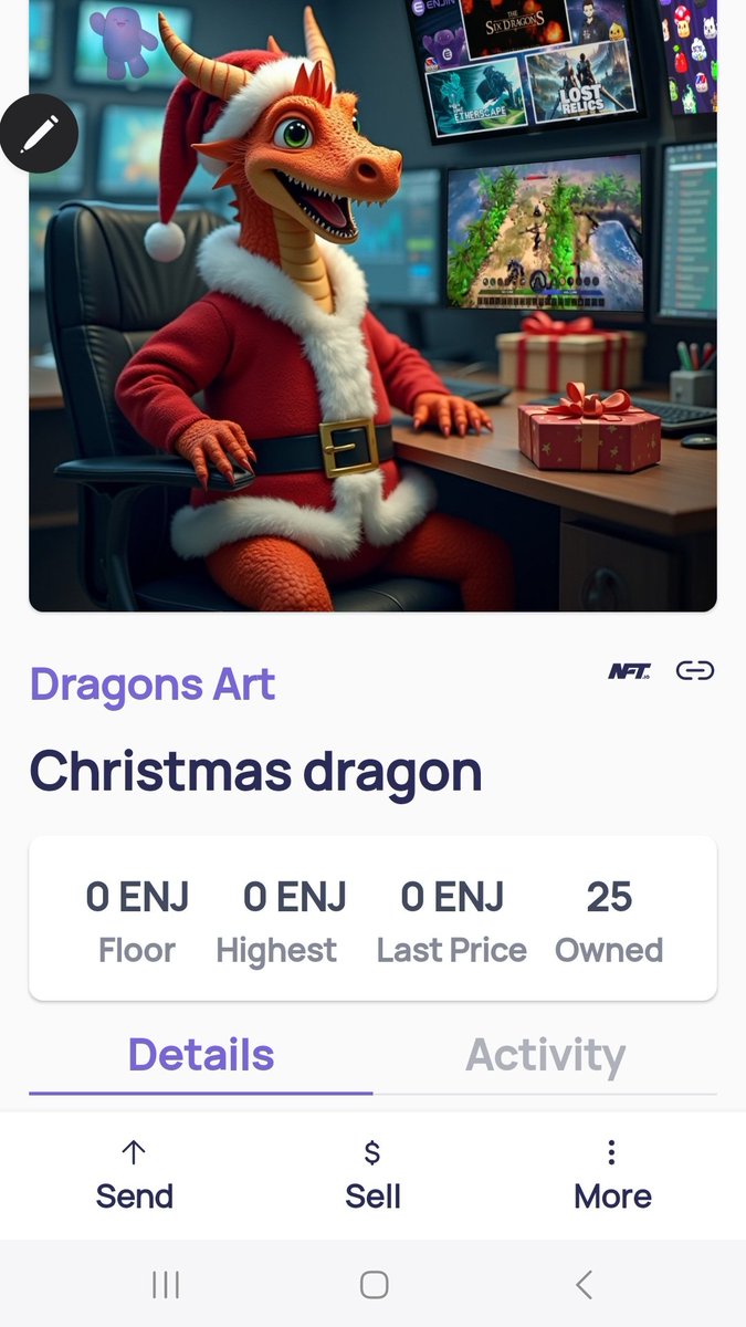 "Christmas Dragon" 🎄🐉🎄#DragonsArt 💚💜🩵💙🤎 #NFTCommunity Creator <a href="/Alfo_nel/">DragonsArt.ENJ</a> 🐉💥Choose Winners in 72hrs ✌️🤩😁
⏰️❤️&amp;RT
⏰️Follow <a href="/Alfo_nel/">DragonsArt.ENJ</a> 
⏰️Tagg 3 frenz 
⏰️Comment ENJIN Matrixchain address 
#Enjin #EnjinNFT #NFT #NFTs #NFTio #nftart #NFTGiveaways #EnjinisKing