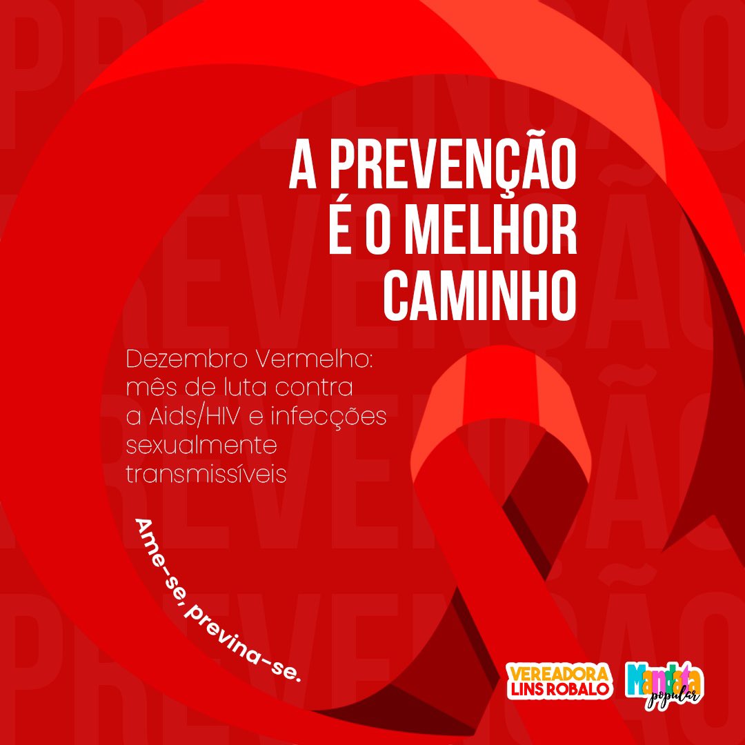 linsroballo's tweet photo. Estamos no Dezembro Vermelho, mês dedicado ao combate ao preconceito contra pessoas vivendo com HIV/AIDS e à conscientização sobre a temática. Cuide-se e busque informações. Em São Borja, os canais de informação são a Secretaria de Saúde e o SAE.

#DezembroVermelho https://t.co/rPe6zsPmSg