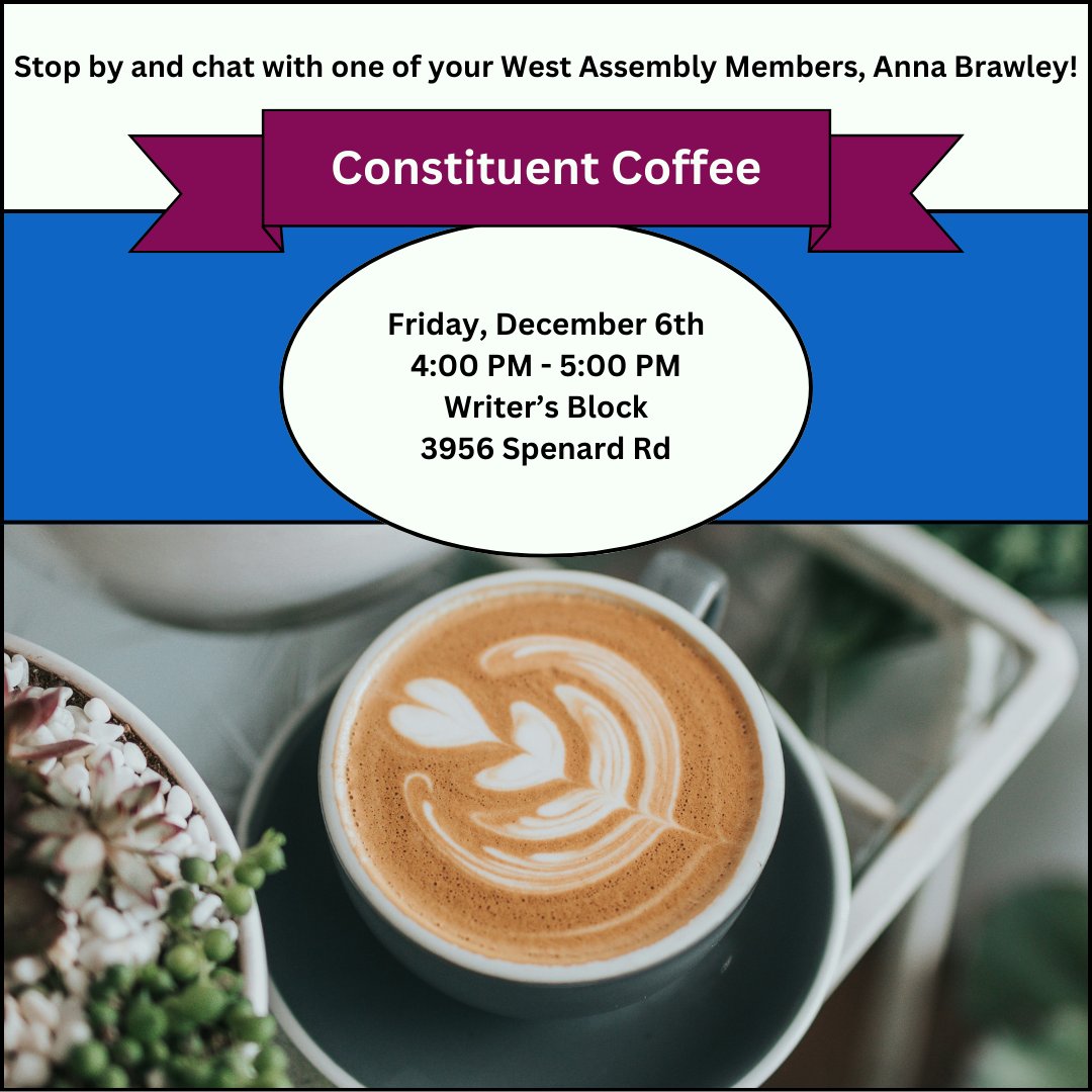 Hey (West) Anchorage, 1 month left in 2024 ... that means 1 more constituent coffee!

Join me Friday 12/6, 4 to 5pm at Writer's Block on Spenard Rd.
Let's talk about Anchorage!