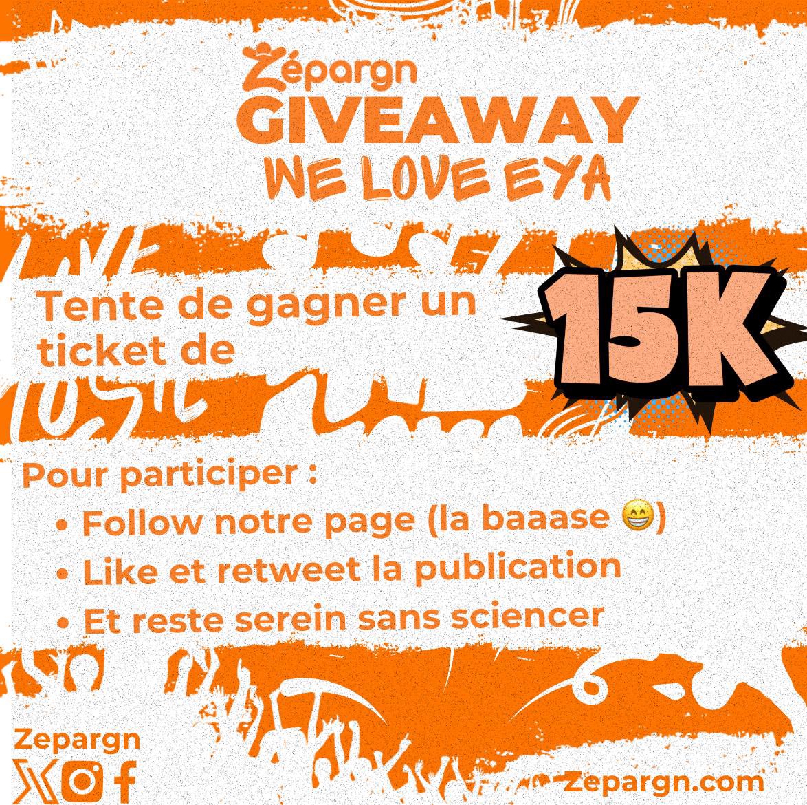 ZPargn's tweet image. @ZPargn gere ton weloveyafestival 😁 
On a mis plusieurs tickets de 15k en jeu 😏 
Pour participer c’est simple, faut bien lire l’image, commente, like et retweet 

Tirage : on va voir 😂 

#zepargnon ✌🏾