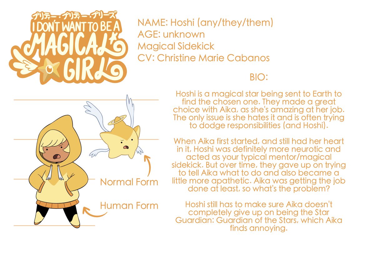 “Pretty Pretty Please I Don’t Want to be a Magical Girl” bios!!!