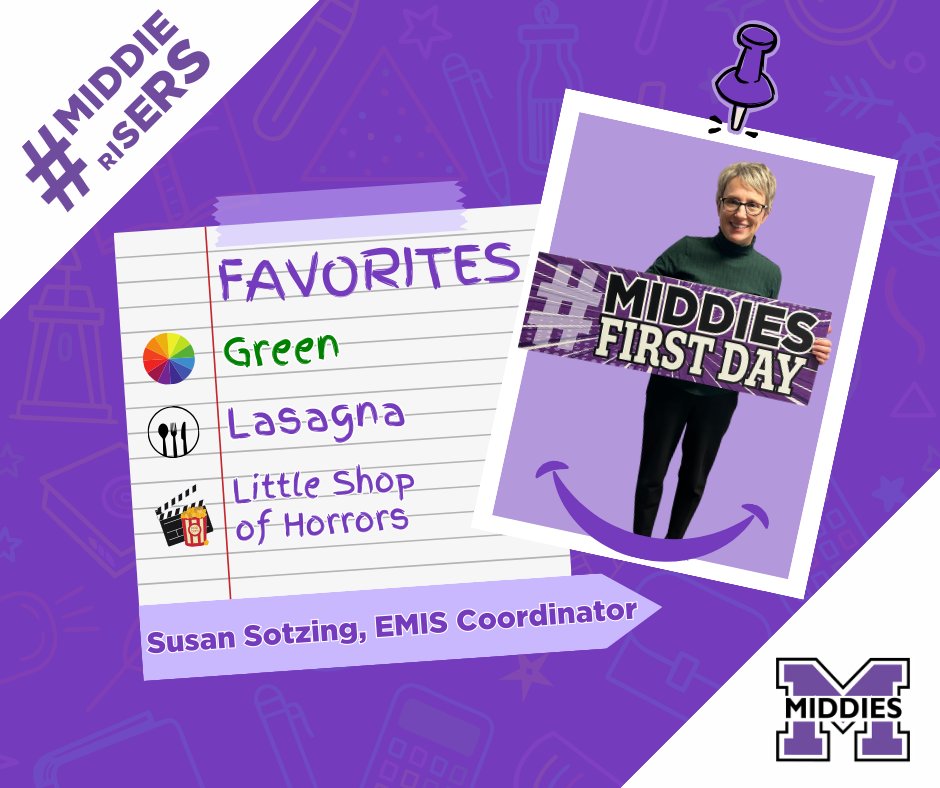 MiddletownOH's tweet photo. 🌟 Our #MiddieRisers are ready to rise to the challenge to make a difference in the lives of our students.
👋 Help us welcome Susan Sotzing, the EMIS coordinator for the district. #MiddieRising https://t.co/wdgl09mb9E