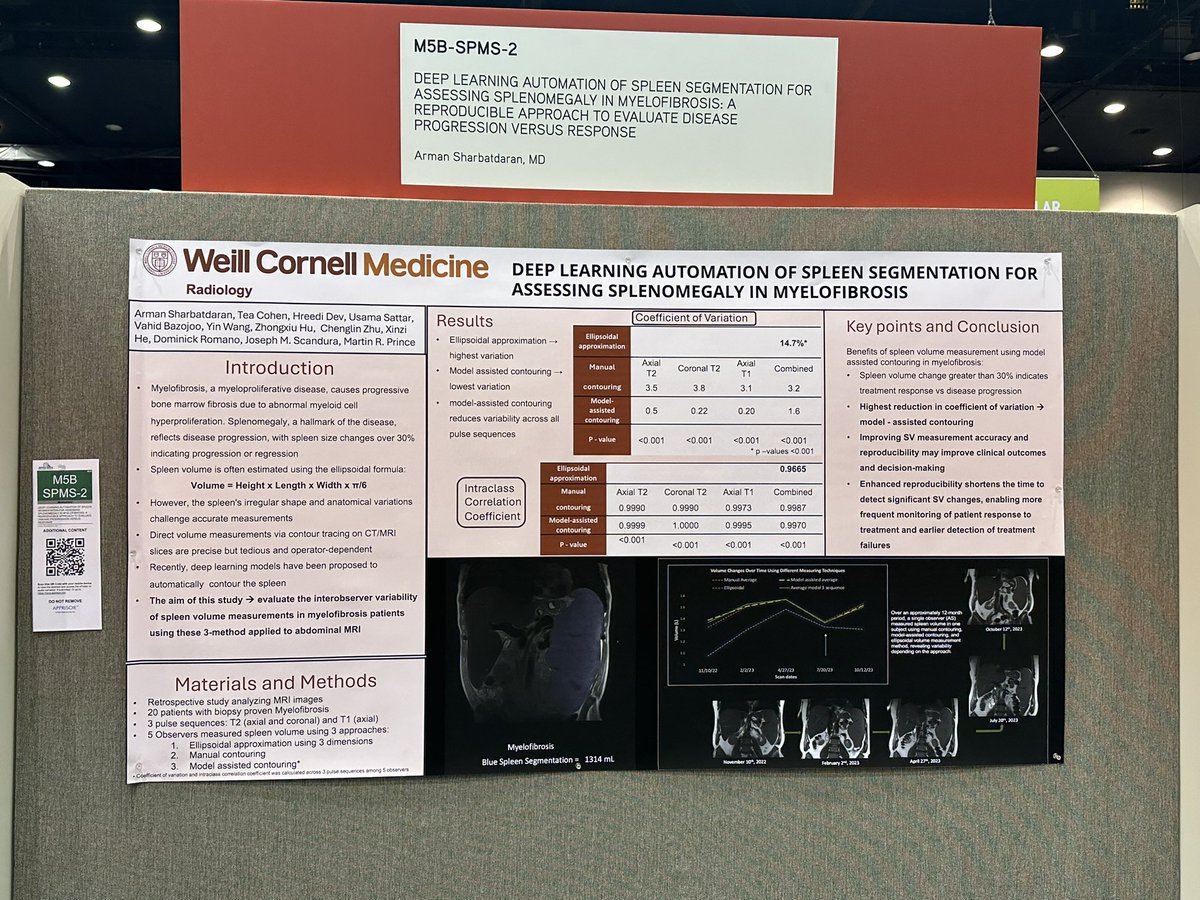 Arman Sharbatdaran (@sharbatdara1) on Twitter photo How do you evaluate disease progression and treatment response in Myelofibrosis? Don’t stress out, the answer is right here! <a href="/RSNA/">RSNA</a> <a href="/RSNATrainees/">RSNATrainees</a> <a href="/HreediDev/">Hreedi Dev</a> <a href="/MolecularWCM/">WCM Molecular Imaging and Therapeutics</a> <a href="/WCMRadiology/">Weill Cornell Medicine Radiology</a> #RSNA2024 #RSNA #Myelofibrosis How do you evaluate disease progression and treatment response in Myelofibrosis? Don’t stress out, the answer is right here! <a href="/RSNA/">RSNA</a> <a href="/RSNATrainees/">RSNATrainees</a> <a href="/HreediDev/">Hreedi Dev</a> <a href="/MolecularWCM/">WCM Molecular Imaging and Therapeutics</a> <a href="/WCMRadiology/">Weill Cornell Medicine Radiology</a> #RSNA2024 #RSNA #Myelofibrosis