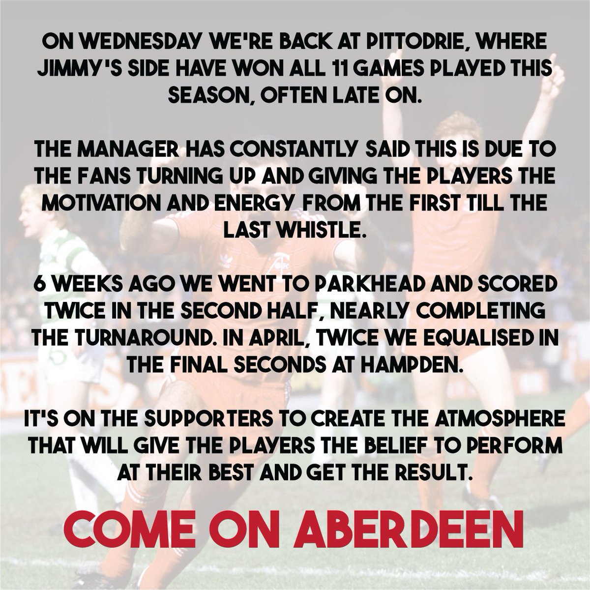 aberdeenultras's tweet photo. Bring your singing voice and do everything to help the team https://t.co/lYmNSTeVc1