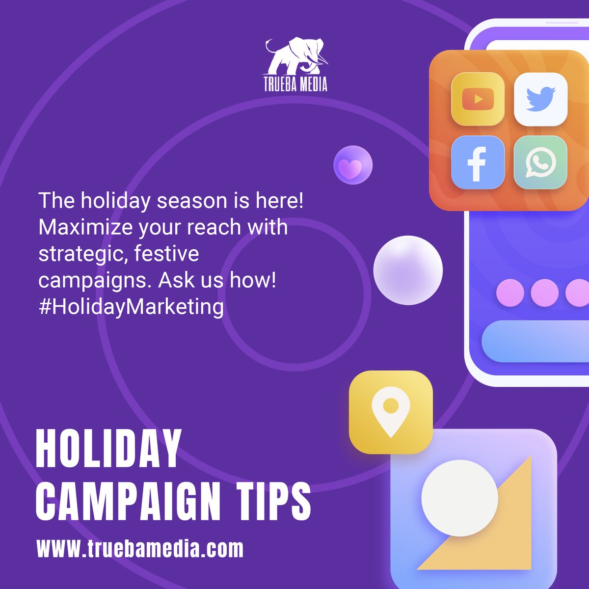 TruebaMedia's tweet image. 🎄✨ The holiday season is here, and it's the perfect time to spread cheer while boosting your brand! 🎁🌟

🎯 Ask us how we can make your brand shine this season!
📩 Contact us today or visit truebamedia.com

#HolidayMarketing #FestiveCampaigns #DigitalMarketingExperts