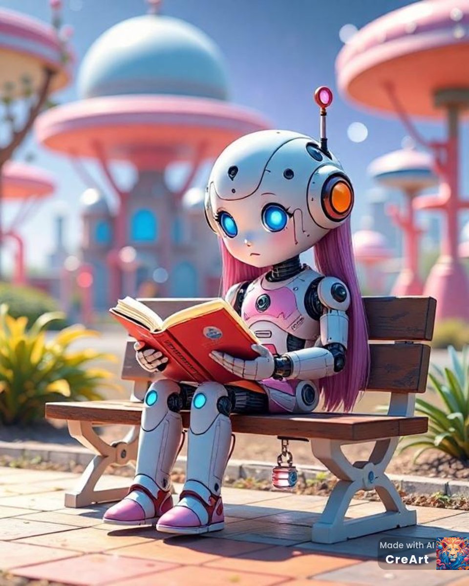 Fantasy_Girl_23's tweet image. Study book on how humanity came to be
#AIArtCommuity #robotgirl #cuterobot#fantasyart