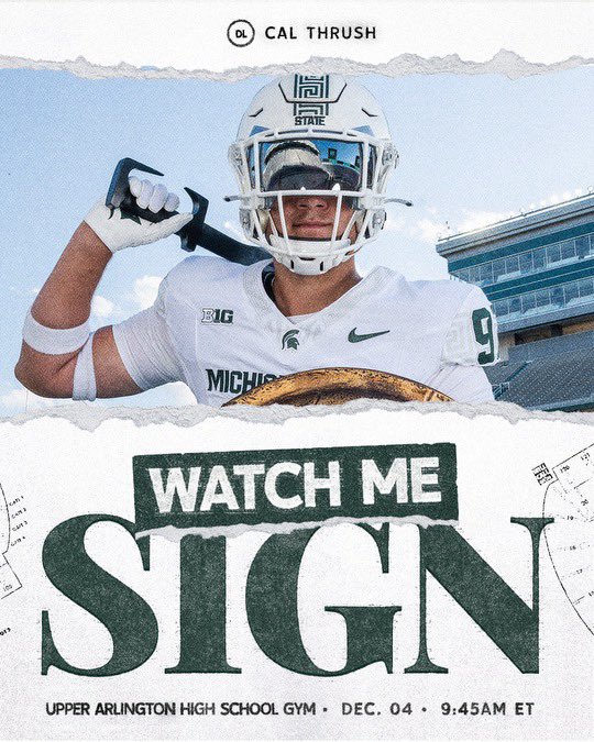 I will be signing this Wednesday, December 4th, at 9:45 AM in the competition gym at UAHS. All are welcome!! <a href="/GoldenBears_FB/">UA Football</a> <a href="/jbuttermore2/">Justin Buttermore</a> <a href="/MSU_Football/">Michigan State Football</a> <a href="/Coach_Smith/">Jonathan Smith</a> <a href="/DLCoachLegi/">Legi Suiaunoa</a>