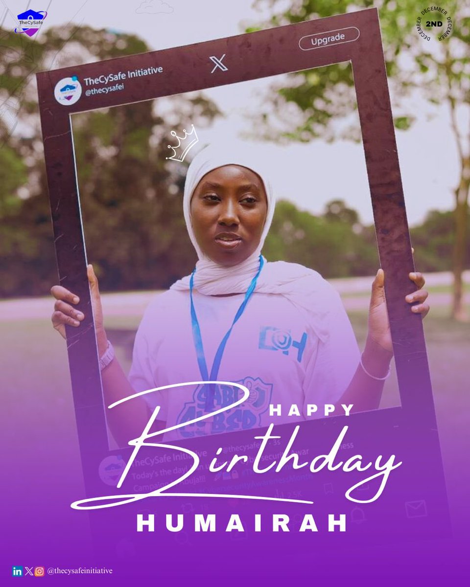 Happy Birthday 🎉 <a href="/cyb3rn3t1cs/">Cyb3rn3t1c5✨🧕🏾</a> 

Thank you for your contribution in the Cybersecurity Space.

Here is to many more beautiful Years 🥂 
#TheCySafeInitiative