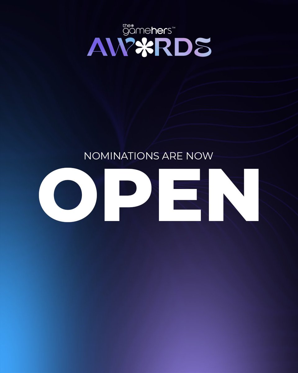 Nominations for the*gamehers Awards 2025 are open! 🎉 Now is the time to nominate your favorite women and femme-identifying gamers and let us know all about them on our app (🔗 in bio). Share with us the people who make gaming a space for everyone! ❤️