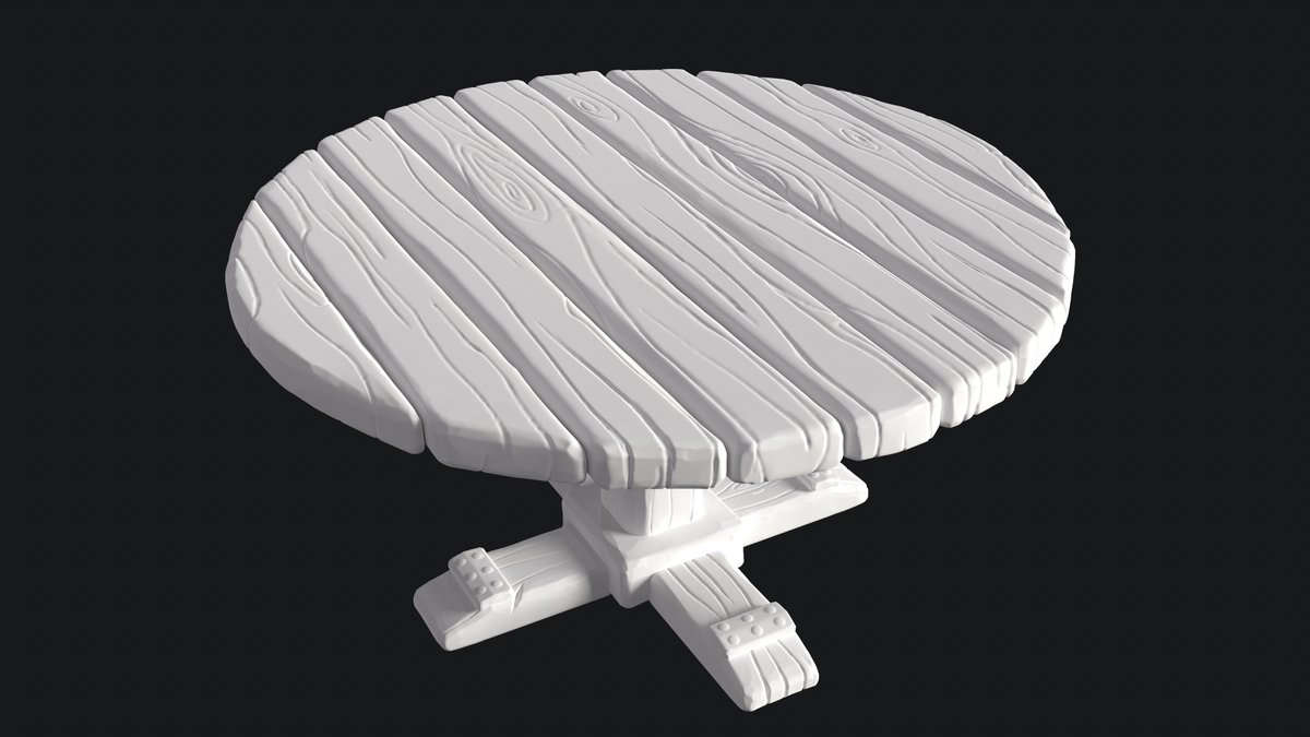 NSolnzewa's tweet photo. I'm trying my hand at Stylized 3D models
#3dart #3d #3dstylized #zbrush #stylized #table #3Dartist https://t.co/V5ublEVNGs