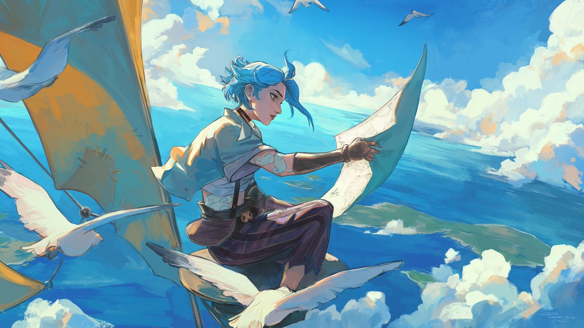 PapayouFR's tweet image. The missing end - PART 1 ☁️ 

4K versions and added on my inprnt shop /papayoufr 
#Arcane