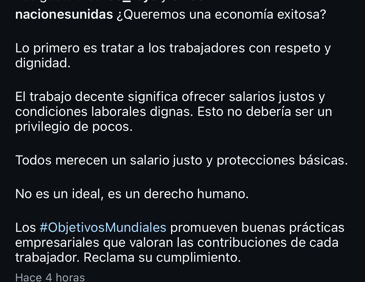 moniquemendoza's tweet photo. El trabajo decente es un derecho humano. Todos merecen un salario justo y protecciones básicas. Las leyes garantizan los derechos laborales.
Comenzando diciembre de 2024, acaba publicar esto Naciones Unidas @ONU_es y recordé que @elcomerciocom no paga a más de 300 extrabajadores. https://t.co/lv90SHagIN