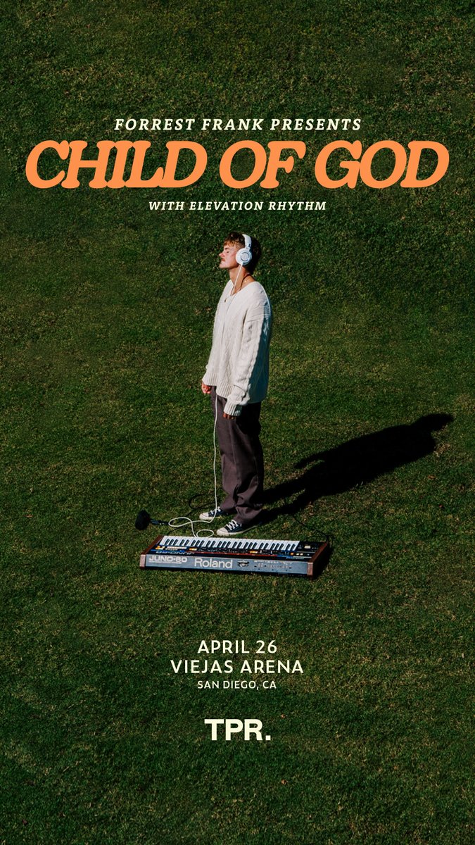 JUST ANNOUNCED! Forrest Frank is bringing his highly-anticipated Child of God Tour Part 2 to Viejas Arena this Spring along with special guest Elevation Rhythm! You’re not going to want to miss these high-energy performances. Public on sale begins Friday 12/6 at 10am local time.