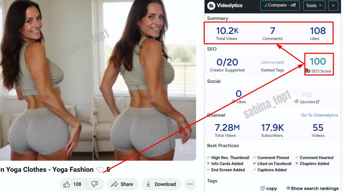 Sabinabd96's tweet photo. 💠Successfully video SEO is done. SEO score 100% and 00 keywords ranked. If you want to grow your YouTube channel Then video SEO optimization is the best organic way!

#youtubegrowth #youtubeboost #onlinebusiness #youtubepromotion  #creatortips #youtubemusic #success #seotips https://t.co/8mivb14vks