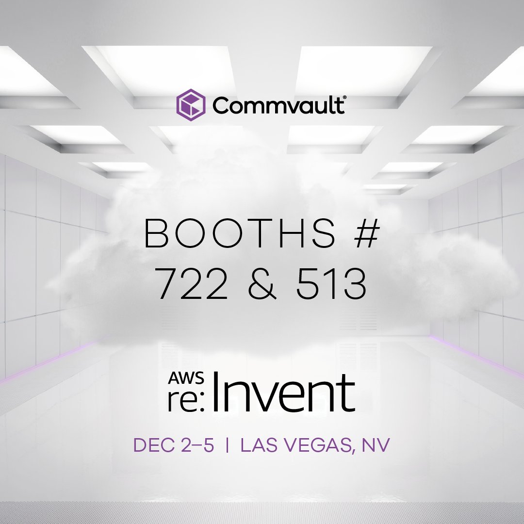 GarethEdwards86's tweet photo. Are you at #AWS #reInvent this week? Don't forget to check out #ClumioBacktrack at booth #722 & #513! #CloudBacktrack enables quick recovery of Amazon S3 buckets, scaling to billions of objects! https://t.co/cOF00gPN57! #continuousbusiness #cloudroom #cleanroom #cyberresilience https://t.co/v2wY2PAGmM