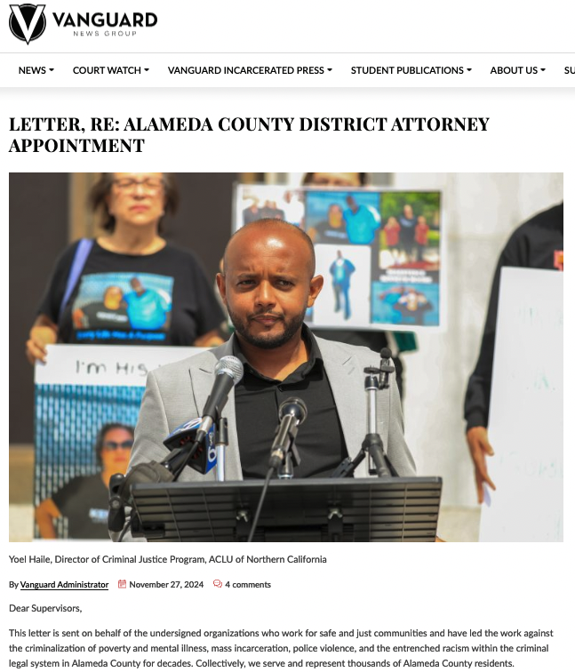 ACDAATable's tweet photo. We appreciate @DavisVanguard for sharing our letter addressed to the Alameda County Board of Supervisors concerning the District Attorney appointment procedure. You can view the letter by visiting https://t.co/tZVQNvEnA8 #news #alameda #bayarea https://t.co/APBsfblIGw