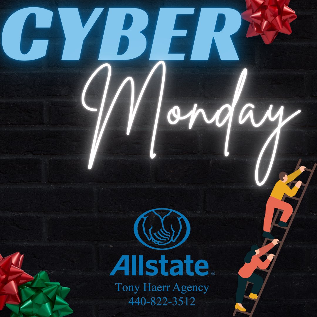 TonyHaerrAgency's tweet photo. Why did the shopper bring a ladder on Cyber Monday? To reach those high savings!😁 At Haerr Insurance Agency, we’ll help you save on insurance so you can climb the holiday shopping list without breaking the bank. Protect yourself and keep more cash for those great deals!💵 https://t.co/jbjXql8hU5
