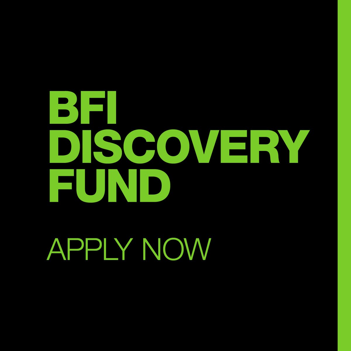 Producers! It's not too late to apply for the BFI Discovery Fund.

If you have an original live-action or animated debut feature, submit your fully developed project and finance plan before 6 Dec at 5pm (GMT). theb.fi/3Vj6jRO

#NationalLottery funded