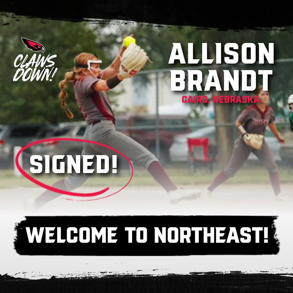 Northeast Softball (@northeastccsb) on Twitter photo ๐๐๐ฅ๐๐จ๐ฆ๐ ๐ญ๐จ ๐๐จ๐ซ๐ญ๐ก๐๐๐ฌ๐ญ, <a href="/brandt_allison2/">allison brandt</a>!
โ๏ธ
#ClawsDown | ๐ดโซ๏ธโช๏ธ๐ฅ ๐๐๐ฅ๐๐จ๐ฆ๐ ๐ญ๐จ ๐๐จ๐ซ๐ญ๐ก๐๐๐ฌ๐ญ, <a href="/brandt_allison2/">allison brandt</a>!
โ๏ธ
#ClawsDown | ๐ดโซ๏ธโช๏ธ๐ฅ