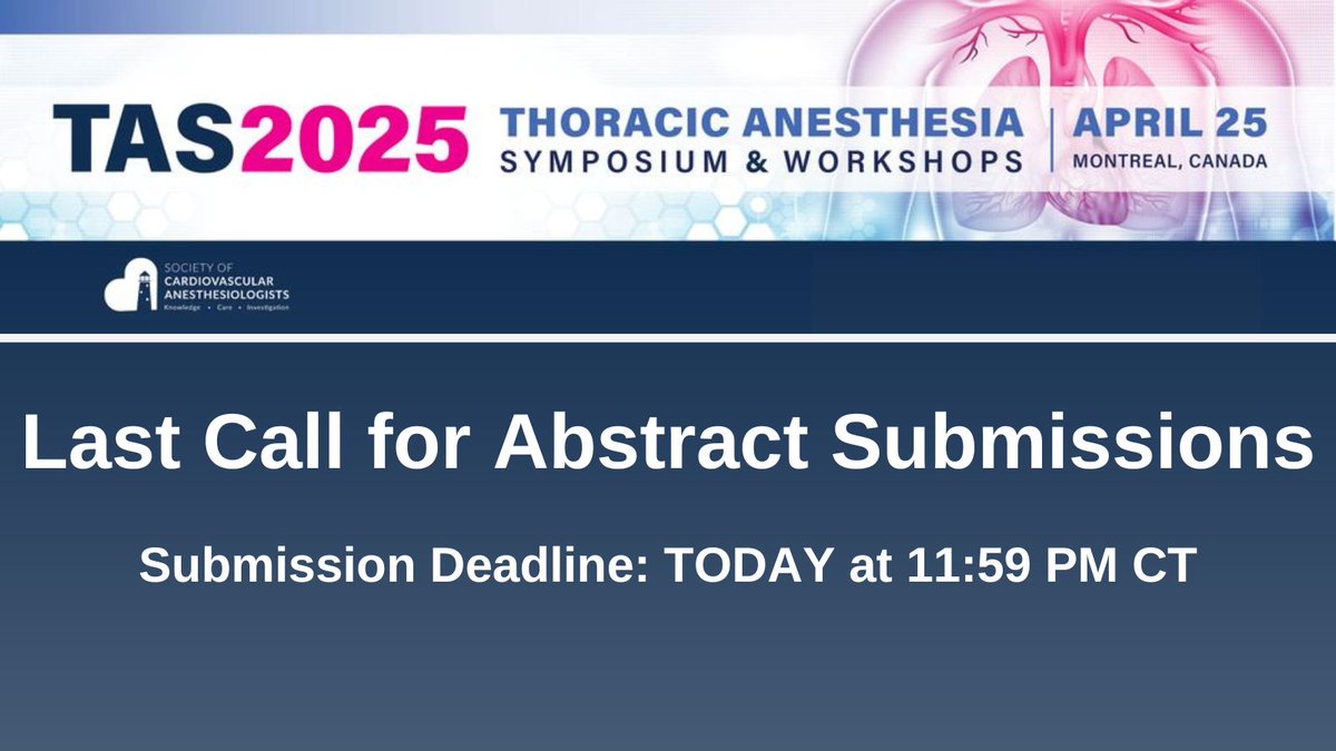 LAST CHANCE to submit your abstracts for #SCATAS2025! Don't miss out on the opportunity to showcase your work and advance your career. Submit yours now before it's too late: buff.ly/3ZvQE46