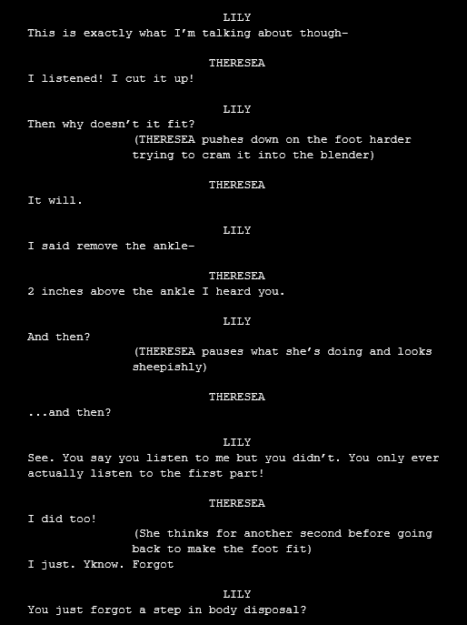 CassandrasChaos's tweet photo. Posting more of my #playwrighting I did on stream. I straight up love these two cutie murderers I wrote. Once again feedback is ALWAYS appreciated on my #writing. https://t.co/tLXEts38Gf