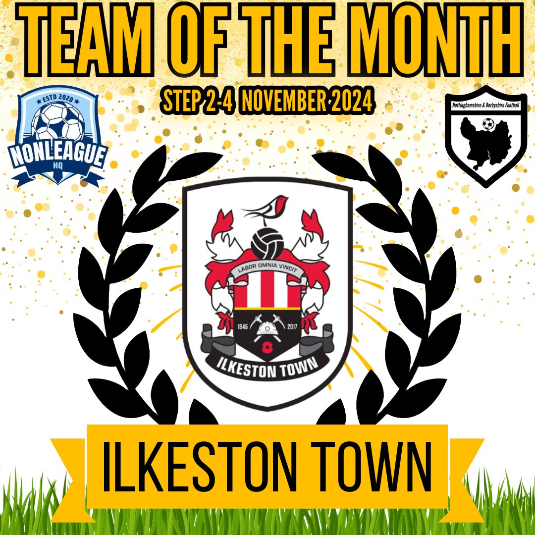 STEP 2-4 <a href="/NottsDerbyFBall/">Nottinghamshire & Derbyshire Football</a> NOVEMBER TEAM OF THE MONTH. In association with <a href="/NonLeagueHQ1/">NonLeagueHQ</a> 

<a href="/ilkestontown_fc/">Ilkeston Town FC</a> 

3 WINS FROM 4 LEAGUE GAMES SEE THE ROBINS IN THE PLAYOFFS WHILE THEY BOAST THE LEAGUE TOP SCORER IN TOM CURSONS.