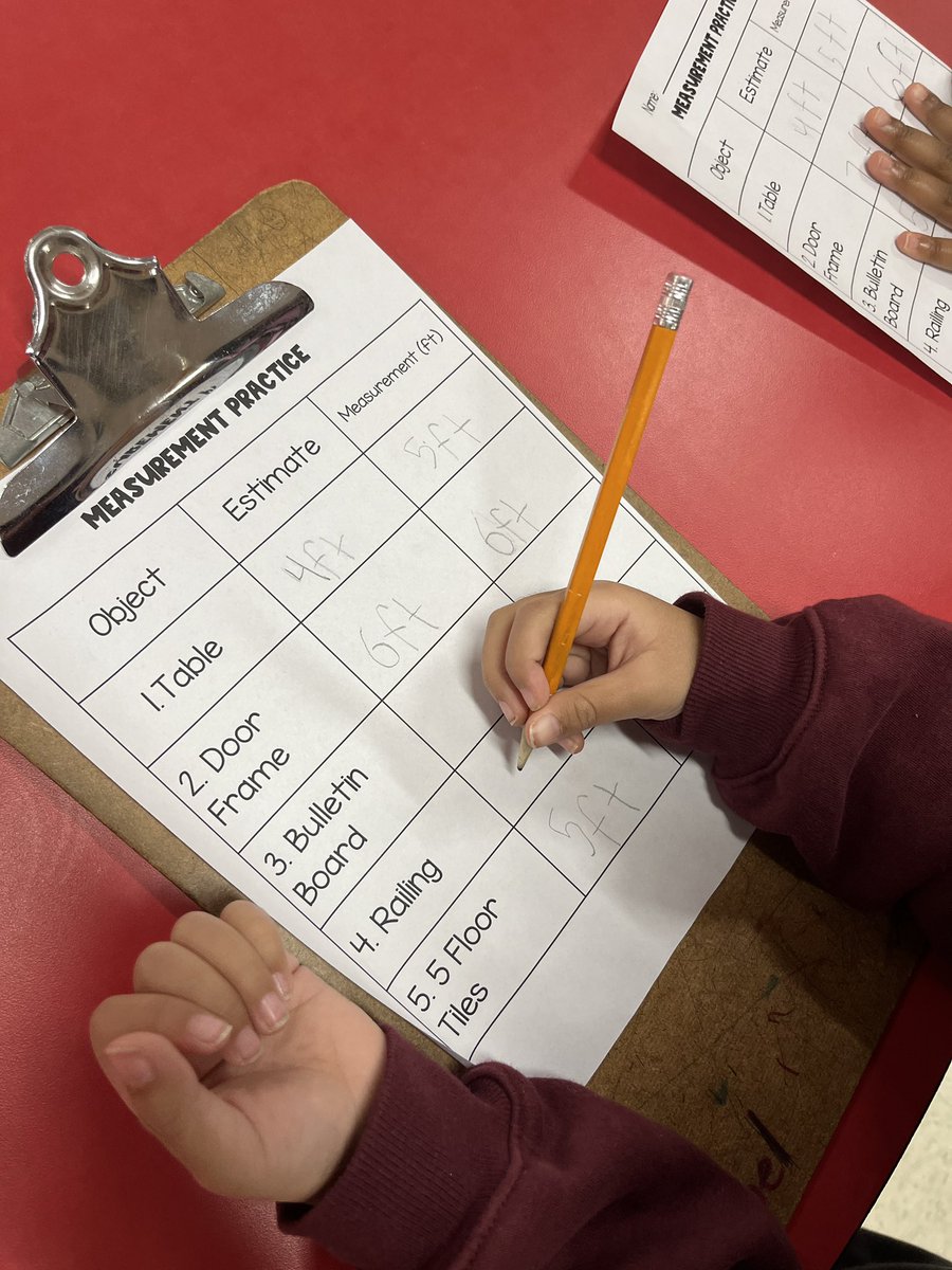 2nd graders learning to measure in feet today!  #WeAreIrving