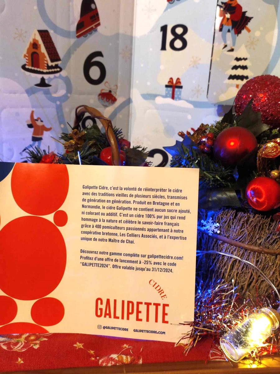 PirasRey's tweet photo. Seconde case du 𝑪𝒂𝒍𝒆𝒏𝒅𝒓𝒊𝒆𝒓 𝒅𝒆 𝒍'𝑨𝒗𝒆𝒏𝒕 Degustabox : une bouteille 33cl de Cidre Doux de chez GALIPETTE. 

-25% code GALIPETTE204 sur https://t.co/RZL4Vws0rT

-6€ sur votre 1ère box DEGUSTABOX sur https://t.co/1Yd6lupoRn

#lestestsetlecturesdeval #degustabox https://t.co/121rf8CmaP