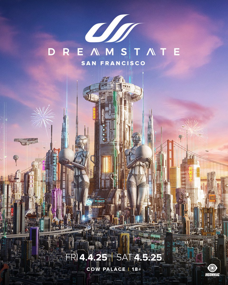 Your next adventure awaits!💫 Meet us at Dreamstate SF on April 4+5, 2025 at Cow Palace Arena!😇 Tickets On Sale This Friday at 12pm PT! 🌃✨→ link in bio!

Keep a lookout for our Dreamstate SF lineup drop this Wednesday!✈️
