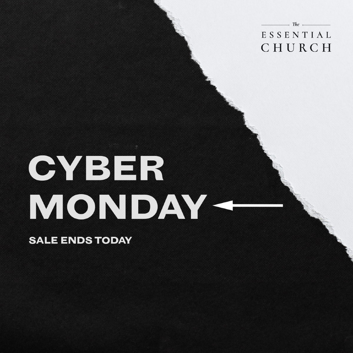 Only a few hours remain of The Essential Church Black Friday Sale! Get 50% off all The Essential Church DVDs, books, and posters and 10% off all merchandise before it's too late!

Buy Now!
essentialchurchmovie.com/store