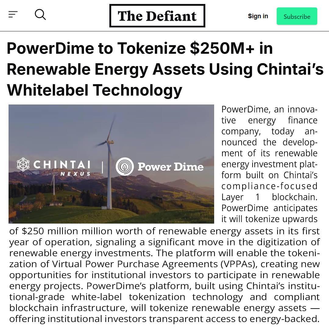 Welcome to Chintai!

$CHEX 🤝 PowerDime