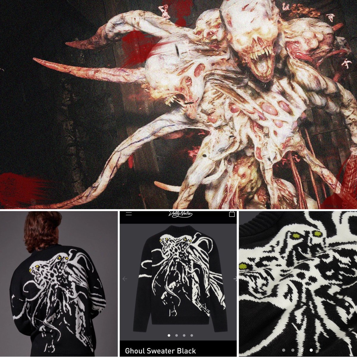KillerStidge's tweet photo. Now we know the #DollyNoire sweater promo for #BlackOps6Zbies featured the #Doppelghast on the reverse. https://t.co/rcZaSKHaM9