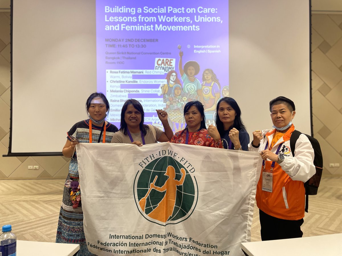 IDWF (@idwfed) on Twitter photo Day 1️⃣ at the #AWIDForum2024
🔊 The IDWF delegation brought the voices of #DomesticWorkers to this session organized by <a href="/ESCRNet/">ESCR-Net / Red-DESC</a>, where we worked collectively to address the challenges of care policies and systems and to outline a global social pact on care that places Day 1️⃣ at the #AWIDForum2024
🔊 The IDWF delegation brought the voices of #DomesticWorkers to this session organized by <a href="/ESCRNet/">ESCR-Net / Red-DESC</a>, where we worked collectively to address the challenges of care policies and systems and to outline a global social pact on care that places