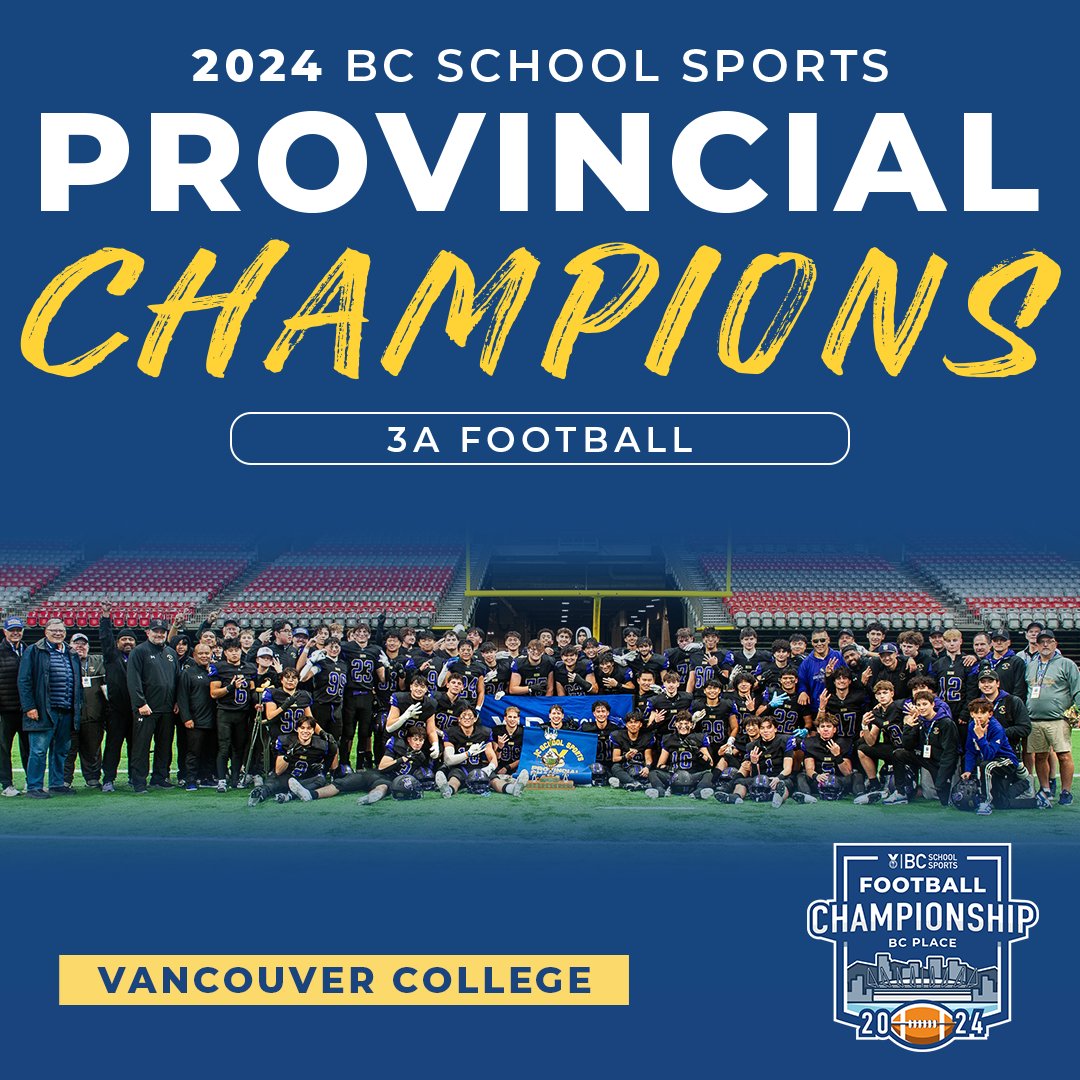 BC School Sports (@bcschoolsports) on Twitter photo 3-peat complete. Congratulations to the 2024 BCSS 3A Football Champions, <a href="/vcfootball/">VC Football ๐</a>. #BCSSProvincials <a href="/BCHSFB/">BC HS Football</a> 3-peat complete. Congratulations to the 2024 BCSS 3A Football Champions, <a href="/vcfootball/">VC Football ๐</a>. #BCSSProvincials <a href="/BCHSFB/">BC HS Football</a>
