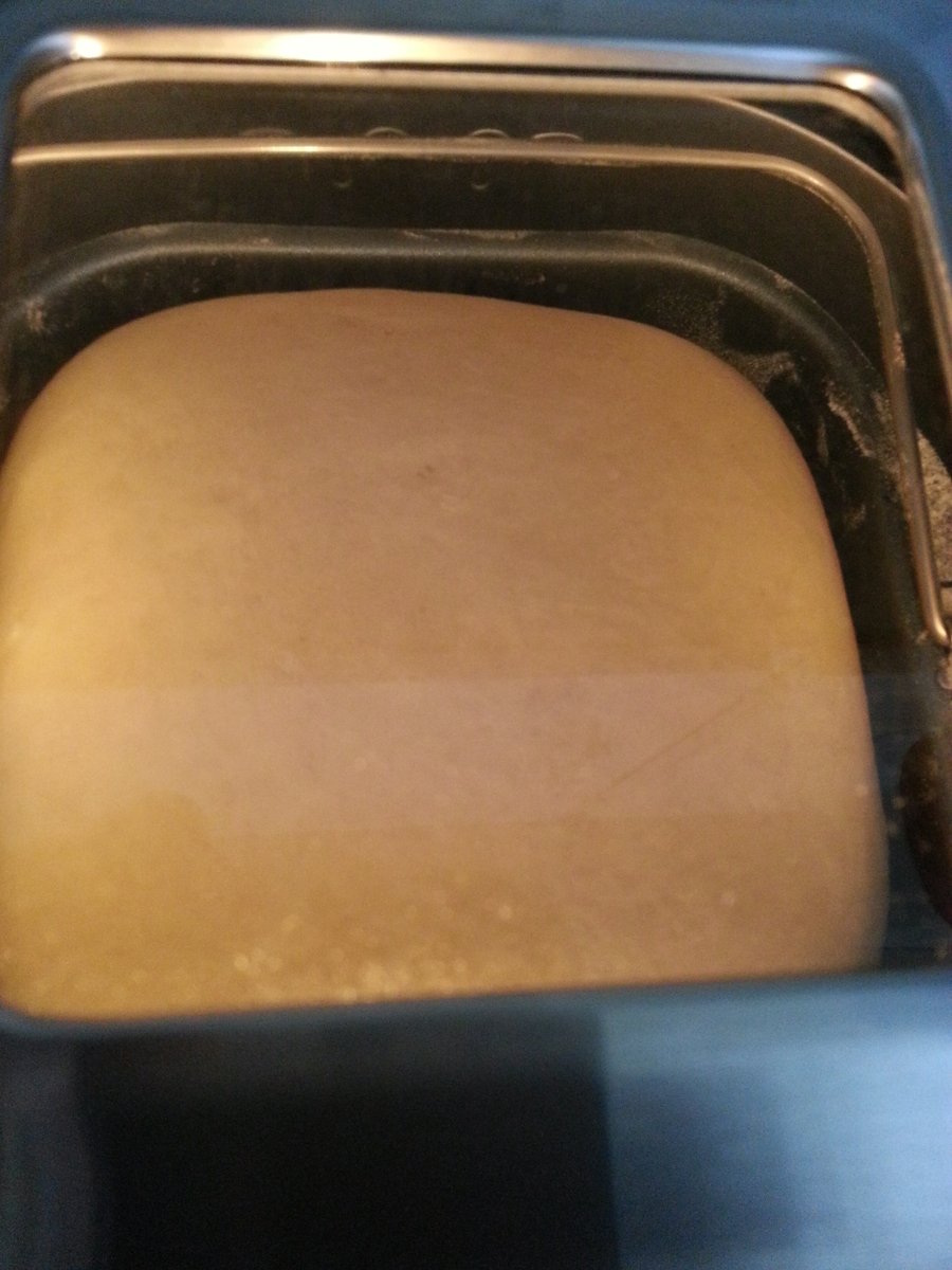 fixerofstuff's tweet photo. Todays loaf is looking much better. Added a little more yeast and water. Risen much higher then yesterdays loaf. Hopefully it's not as dense this time.
#breadmaker https://t.co/52PX5X6ort