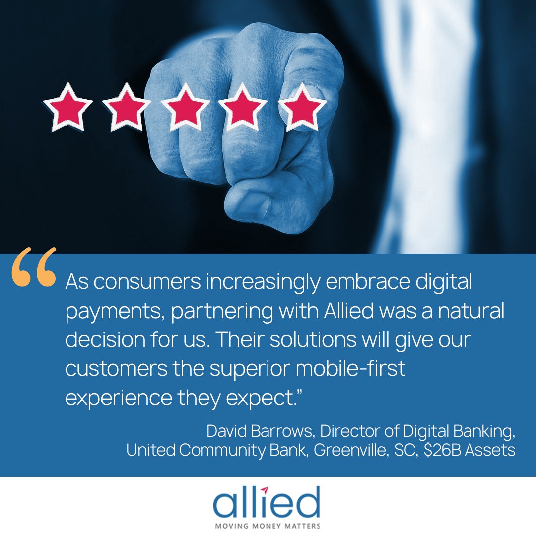 Our highly-scalable digital payments platform garners rave reviews from our clients, whose assets range from $20 million to over $20 billion. 

Let's discuss our easy conversion process, so you can start garnering rave reviews from your account holders.
hubs.ly/Q02-1q-20