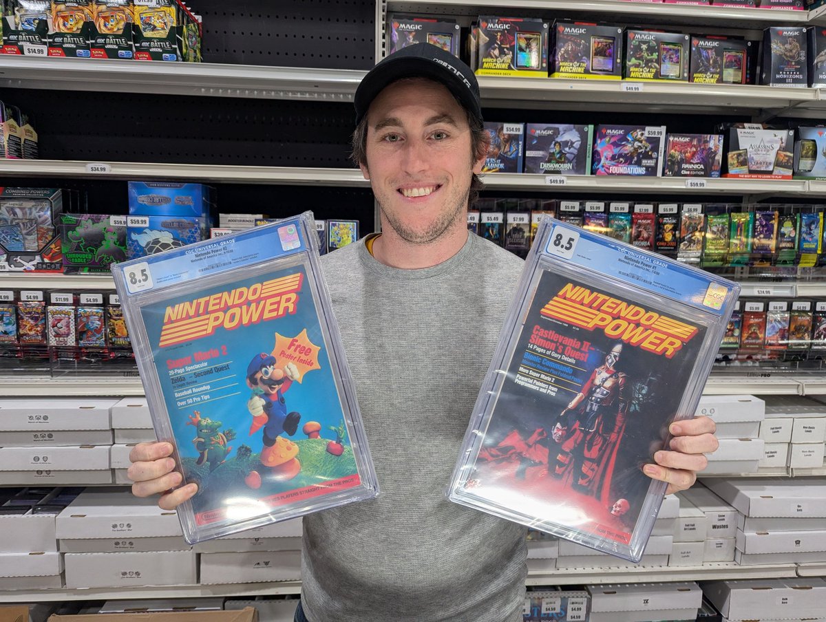 Ziapher's tweet photo. Thanks @CGCComics for the error slabs and the good grades on my Nintendo power issue 1 and 2! 

#nintendopower #nintendo #cgc #gaming #nes https://t.co/cNHwhsnb1v