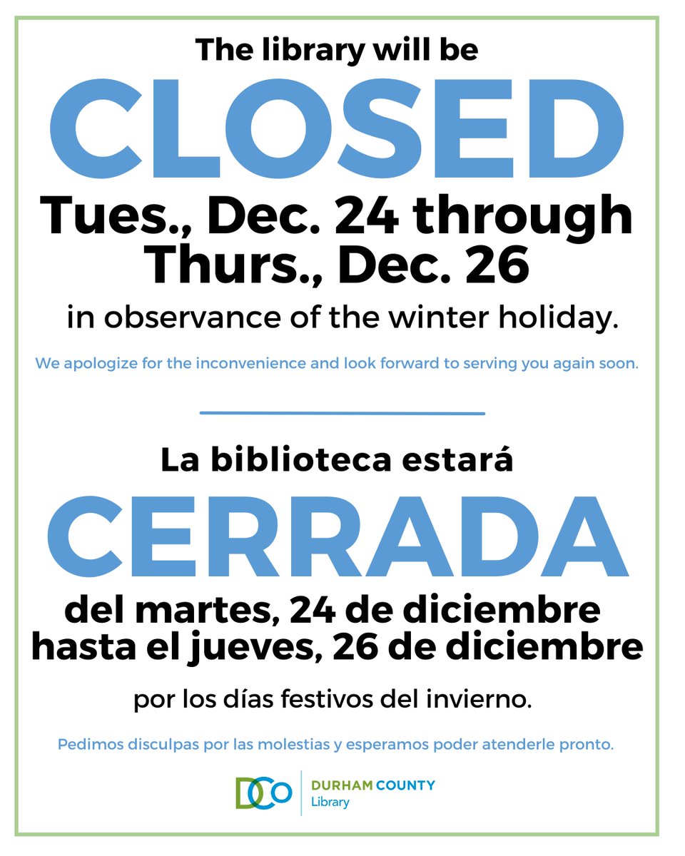 ICYMI - 
DurhamCountyLibrary.org