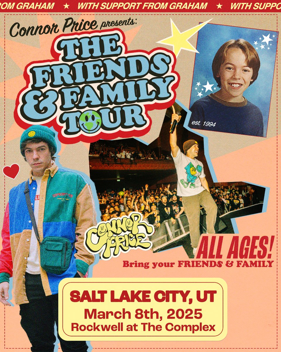 lnepresents's tweet image. JUST IN🎙️ 

@ConnorPrice_ returns to @ComplexSLC on The Friends &amp;amp; Family Tour + Graham MAR 8TH!

Tickets On Sale FRI @ 10AM MT🎫 LNEPresents.com

Last time Connor Price was in town we had a PARTY!!

Save the date &amp;amp; don't miss out.

#ConnorPrice #ComplexSLC #LNE