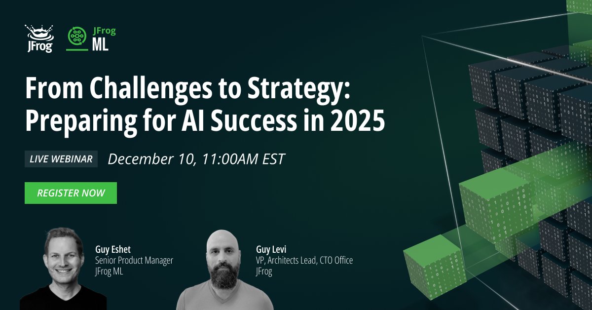 ONE week away from our webinar on preparing your #AIstrategy for 2025!

Dive into challenges #DevOps &amp; #MLOps professionals face and how to avoid similar ones:
🚀 Build scalable AI apps
🚀 Ensure AI security
🚀 Optimize AI workflows

📆 Dec 10, 11AM EST
eu1.hubs.ly/H0dZSK40