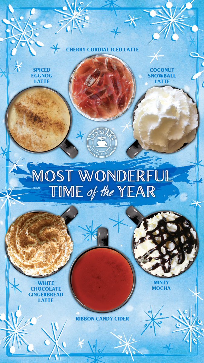 Have you heard? ❄️🎄✨ It’s the MOST WONDERFUL TIME OF THE YEAR at your local LASATERS®! 👋☺️☕️